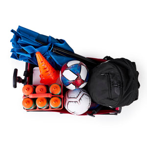 Seina Steel Collapsible Folding Outdoor Portable Utility Cart in Red (3 Pack)