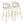 Jie - Fixed Height Contemporary Barstool With Swivel With Round Footrest (Set of 2)