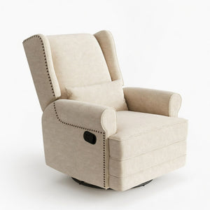 Extra Wide Swivel Recliner Glider Chair With Footrest