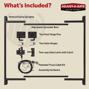 Adjust-A-Gate Steel Frame Gate Building Kit, 60"-96 Inch Wide Opening (2 Pack)