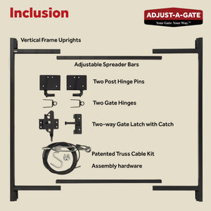 Steel Frame Gate Building Kit, 60-96 In Wide Opening 3-4 Feet High (Damaged)