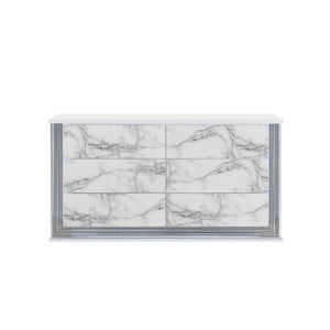 Moon - Dresser With LED Lighting - Marble