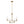 Enigma - 4 Lights Chandelier With Clear Ribbed Satin - Antique Brass / Clear / Gold