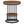Round Vintage End Table With 2 Tier Storage