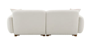 Darius - Boucle Sofa With 2 Toss Pillows - Beige