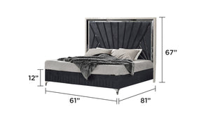 Lavita Modern & Contemporary Style 4 Pc Queen Upholstered Bedroom Set