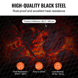 X-Marks Fire Pit Grill Grate, 36 Inch
