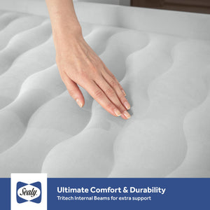 Sealy Tritech Twin Sized 16" Air Mattress Bed 2 Person w/Built-In AC Pump & Bag - TRAPSKI