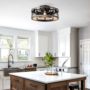 20'' Cage Ceiling Fan With Remote Control