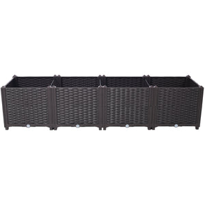 Deep Raised Garden Bed Plastic Planter Boxes