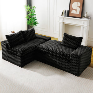Modular Sofa, Convertible Twin Seat With Chaise Lounge