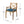 7 Pieces Acacia Wood Outdoor Dining Set with Blue Cushions