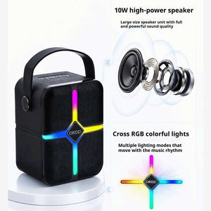 KP-876 Best-selling Wireless Bluetooth Speaker Portable Handle RGB Lighting Long Battery Life High Quality High Power In Stock