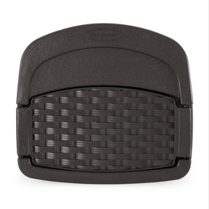 Suncast Hangout 150 Foot Resin Wicker Mounted Garden Storage Hose Rack, Brown