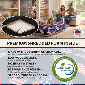 Sensory Crash Pad for Kids & Adults – Removable Washable Fleece Cover