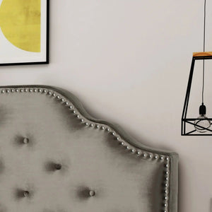 Luella Button Tufted Upholstered Headboard