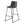 Bar Height Office Chair with Curved Backrest and Leather-Look Upholstery