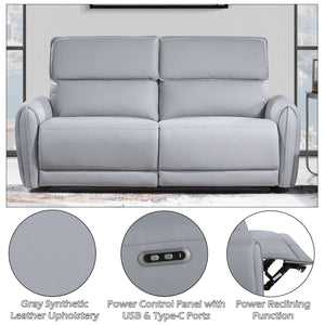 Jeromie - Power Motion Sofa With USB Port - Gray