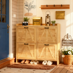 Farmhouse Style Shoe Cabinet