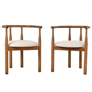 Modern Dining Chair Set of 2 with Solid Wood Legs