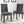 Biony Espresso Wood Dining Set with Gray Fabric Nailhead Chairs