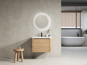 28'' Wall-Mounted Bathroom Vanity with Ceramic Sink