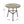 Petrichor Outdoor Side Table with Tempered Glass and Steel Frame