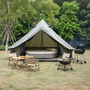Oxford Bell Tent 13.1FT with Stove Jack for Family Camping