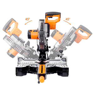 10 Inch Dual Bevel Double Speed Sliding Miter Saw with LED