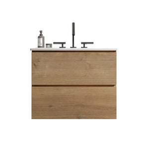 Wall Mount 24" Natural Oak Bathroom Vanity