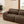 Aviana Ottoman in Plush Fabric - Chocolate