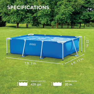 Frame Above Ground Baby Splash Swimming Pool Bundled w/ Intex Filter Pump