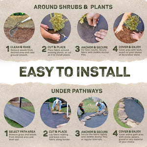 DeWitt P4 Pro 5 5oz 4' x 250' Commercial Landscape Weed Barrier Ground Fabric