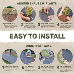 DeWitt P6 Pro 5 5oz 6' x 250' Commercial Landscape Weed Barrier Ground Fabric