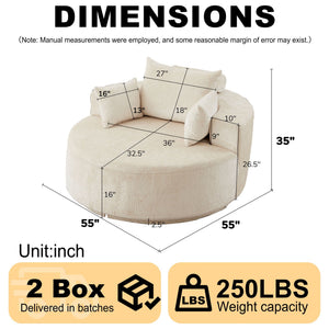 Single 360 Degree Swivel Chair For Living Room