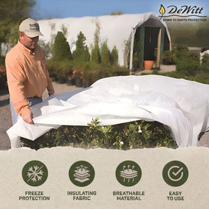 DeWitt Supreme 50' x 6' Plant Frost Protection Winterize Freeze Blanket (2 Pack)