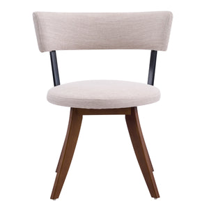 Modern Upholstered Dining Chairs with Curved Back