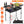 Portable Folding Camping Table With Adjustable Height Hanging Net Rustproof Carbon Steel Foldable Roll-Up Camping Table for Picnic Camping Hiking Beac