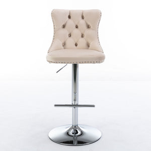 Swivel Adjustable Height Barstools Set of 2