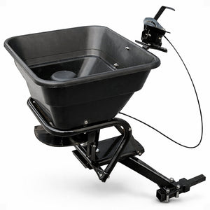 Field Tuff 12V ATV Hitch Mount Receiver 80 lb. Grass, Seed, Fertilizer Spreader
