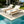 White Iron & Teak Finish Chaise Lounge Set: 1 Frame + 1 4-Fold