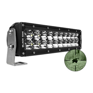 Black Oak Pro Series Double Row Combo Infrared 10" 940nm Light Bar - Black
