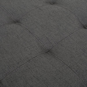 Upholstered Tufted Fabric Storage Ottoman