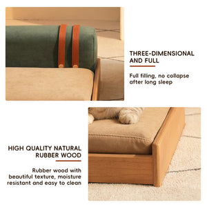 Modern Wooden Pet Bed for Cats and Dogs