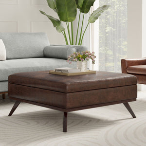 Owen - Multifunctional Square Coffee Table Storage Ottoman