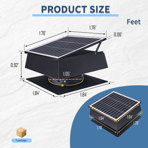 12 Inch Trapezoidal Adjustable Solar Roof Vent Fan