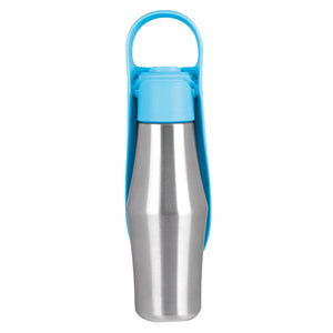 25OZ Portable Dog Water Bottle Foldable Stainless Steel Water Dispenser Leak-Proof Design for Dog Walking Traveling Hiking Outdoor Activities