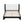 Queen Size Bed Frame in Black & White Pine