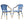 Outdoor Bistro Chairs Set of 2 with Aluminum Frame and PP Rattan