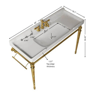 VICI 48" Bathroom Console Sink, Wall-Mounted
